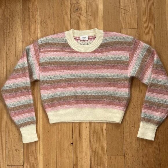 Aritzia Wilfred Cadence Soft Pastel Striped Mohair Blend Sweater (size XXS) - Picture 11 of 11